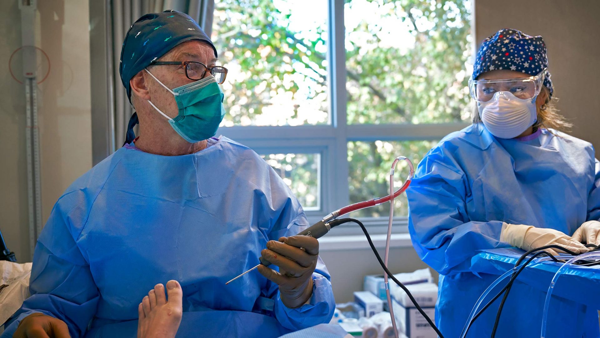 Dr. John G. Kennedy and Assistant Performing Procedure with NanoScope System